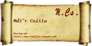 Mór Csilla névjegykártya