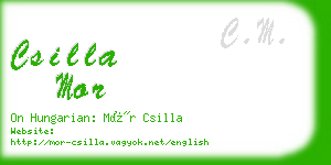 csilla mor business card